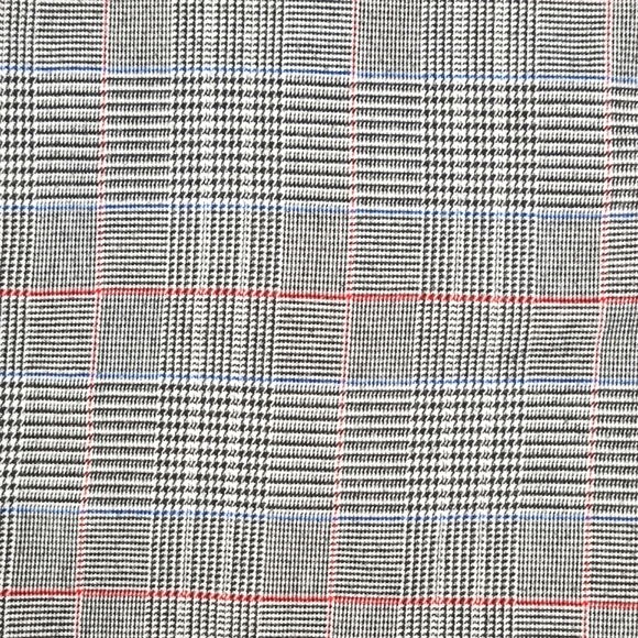 Asos Plaid Houndstooth Flat Front Shorts Womens Size 36 Black, White, Blue & Red - Picture 12 of 13